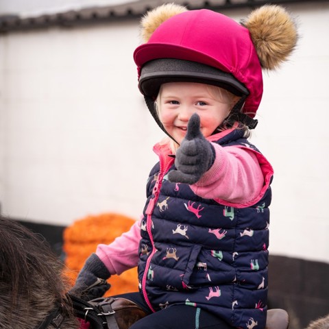 child on a pony parbold equestrian centre
