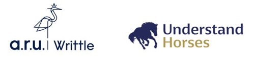 ARU Writtle logo of a stork and understand Horses logo