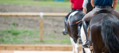 riding on horses