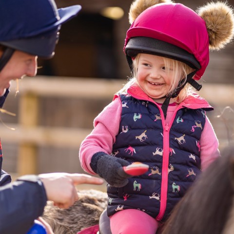 BHS Parbold Equestrian Centre child on pony