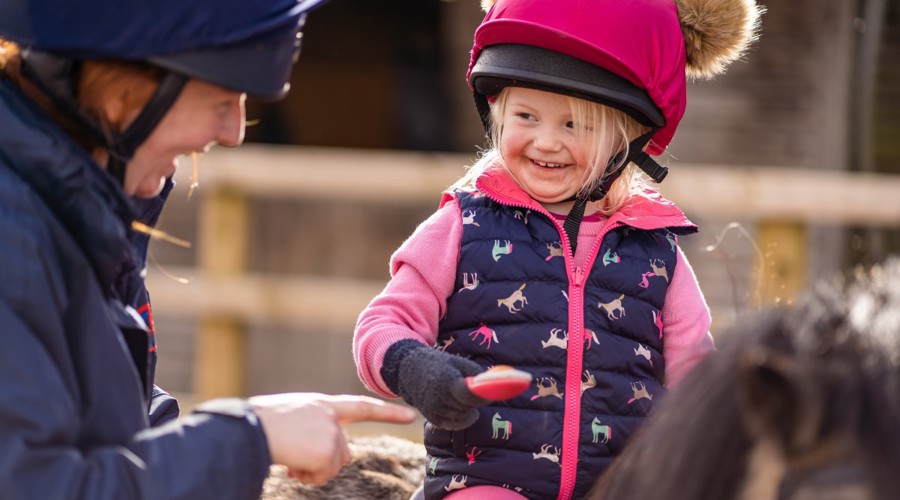BHS Parbold Equestrian Centre child on pony