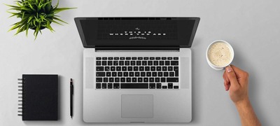 laptop on a desk