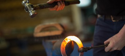 horseshoe in the making