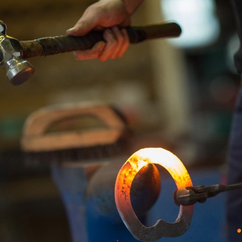 horseshoe in the making