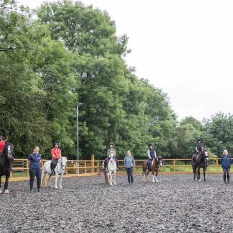 horse riding coach session children Summerfield Stables
