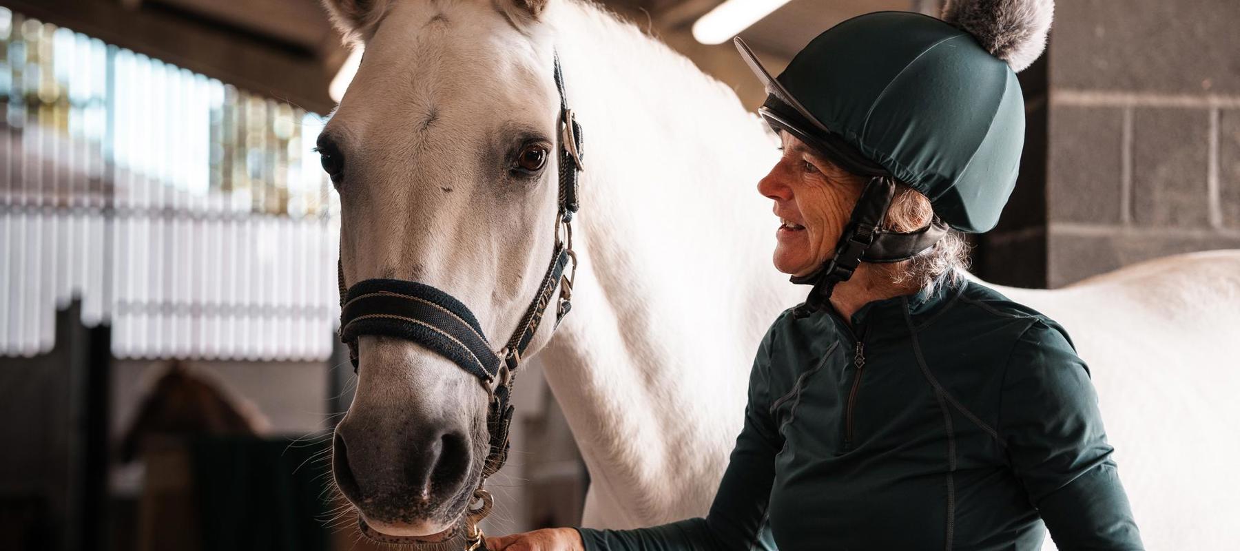 Grey Horse And Rider