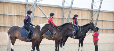 riding lesson in group
