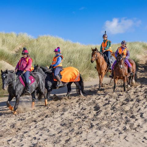 Riders Arriving On Beach Formby 2024 (1)