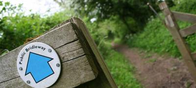 public Bridleway sign