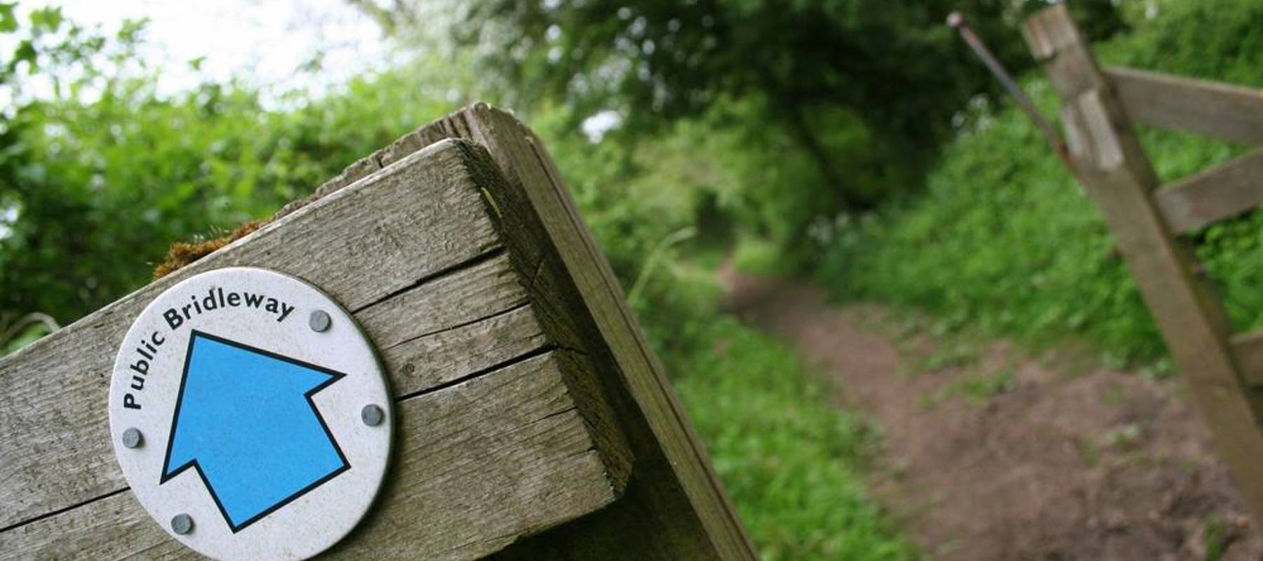public Bridleway sign