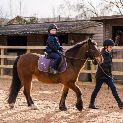 BHS Parbold Equestrian Centre child on pony