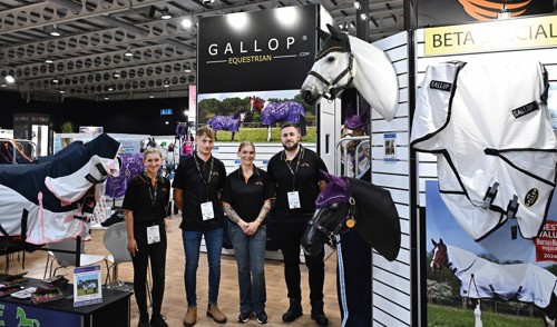 Gallop Equestrian team at an equestrian trade stand