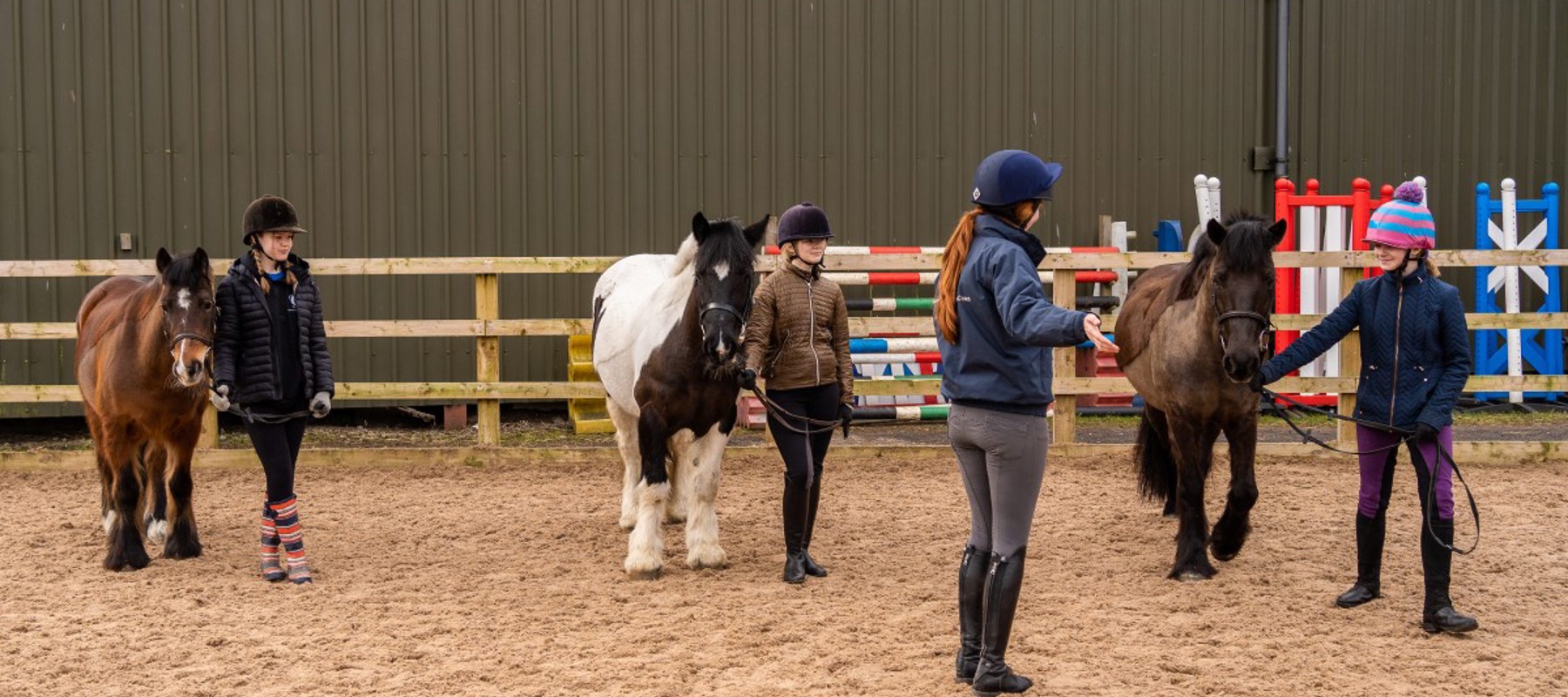 children with ponies 